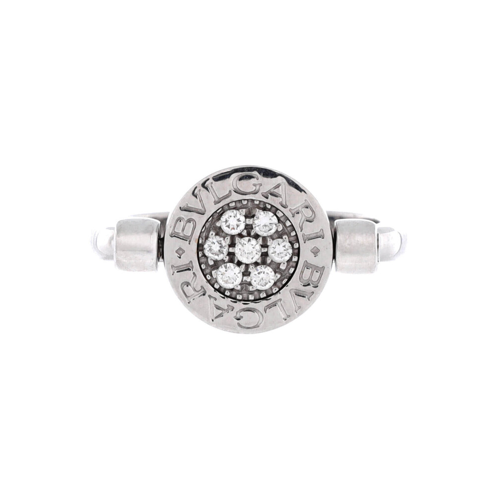Bvlgari Bvlgari Bvlgari Flip Ring 18K White Gold with Diamonds and Onyx
